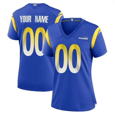 Women's Game Custom Los Angeles Rams Royal Alternate Jersey