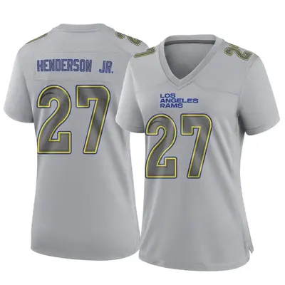 Women's Game Darrell Henderson Jr. Los Angeles Rams Gray Atmosphere Fashion Jersey