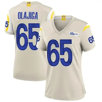 Women's Game David Olajiga Los Angeles Rams Bone Jersey