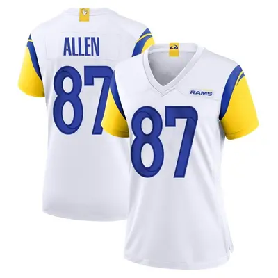 Women's Game Davis Allen Los Angeles Rams White Jersey