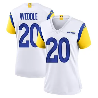 Women's Game Eric Weddle Los Angeles Rams White Jersey