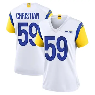 Women's Game Geron Christian Los Angeles Rams White Jersey