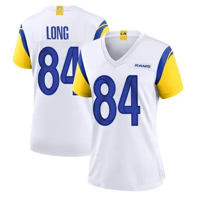 Women's Game Hunter Long Los Angeles Rams White Jersey