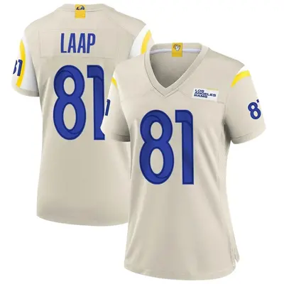 Women's Game JJ Laap Los Angeles Rams Bone Jersey