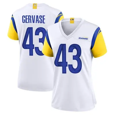 Women's Game Jake Gervase Los Angeles Rams White Jersey