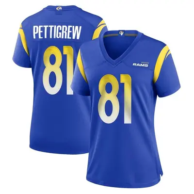 Women's Game Jamal Pettigrew Los Angeles Rams Royal Alternate Jersey