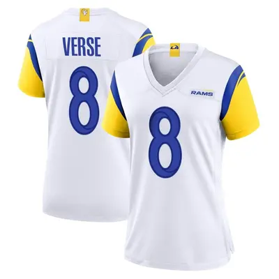 Women's Game Jared Verse Los Angeles Rams White Jersey