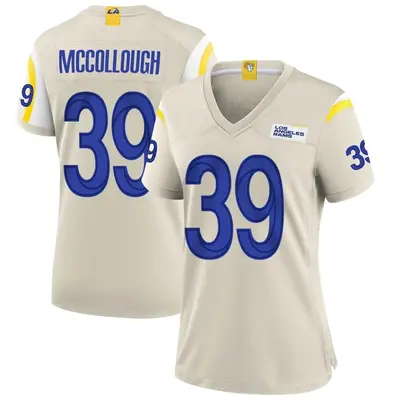 Women's Game Jaylen McCollough Los Angeles Rams Bone Jersey