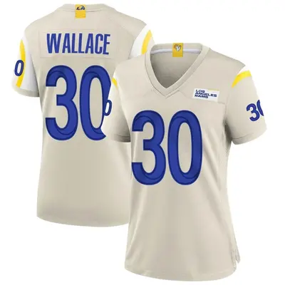 Women's Game Josh Wallace Los Angeles Rams Bone Jersey