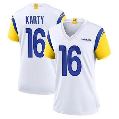 Women's Game Joshua Karty Los Angeles Rams White Jersey