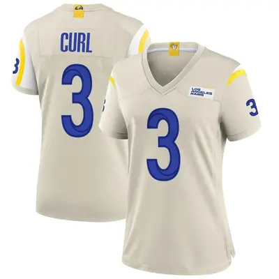 Women's Game Kamren Curl Los Angeles Rams Bone Jersey