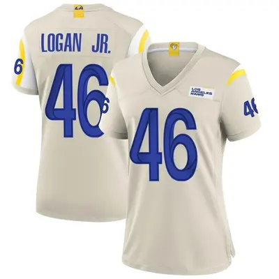 Women's Game Kenny Logan Jr. Los Angeles Rams Bone Jersey