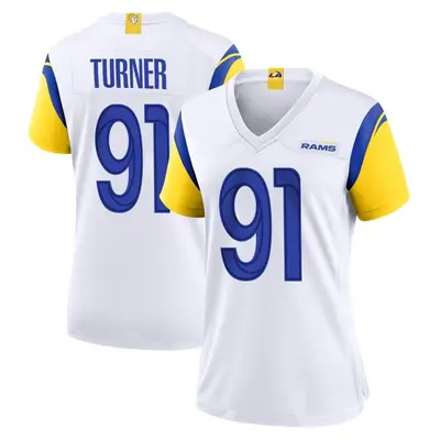 Women's Game Kobie Turner Los Angeles Rams White Jersey