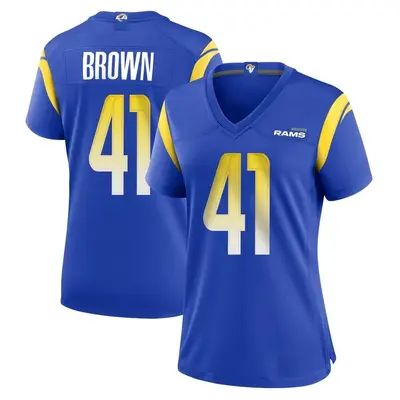 Women's Game Malcolm Brown Los Angeles Rams Royal Alternate Jersey