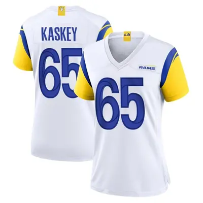 Women's Game Matt Kaskey Los Angeles Rams White Jersey