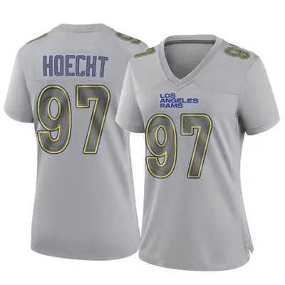 Women's Game Michael Hoecht Los Angeles Rams Gray Atmosphere Fashion Jersey