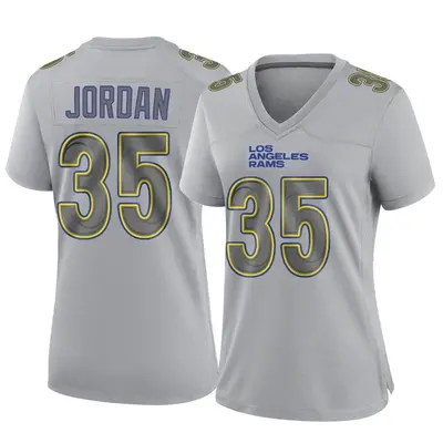 Women's Game Michael Jordan Los Angeles Rams Gray Atmosphere Fashion Jersey