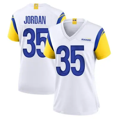 Women's Game Michael Jordan Los Angeles Rams White Jersey