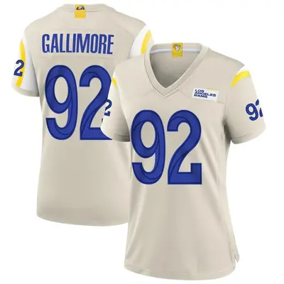 Women's Game Neville Gallimore Los Angeles Rams Bone Jersey