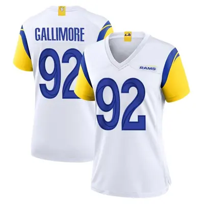 Women's Game Neville Gallimore Los Angeles Rams White Jersey