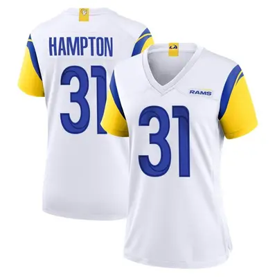 Women's Game Nick Hampton Los Angeles Rams White Jersey