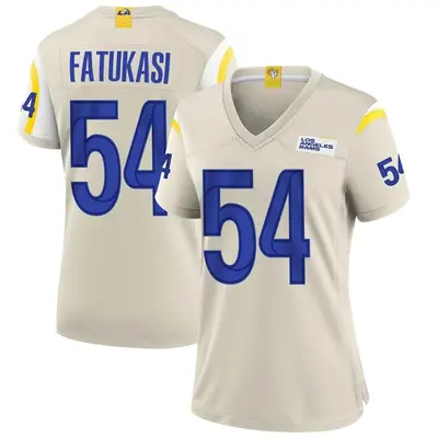 Women's Game Olakunle Fatukasi Los Angeles Rams Bone Jersey