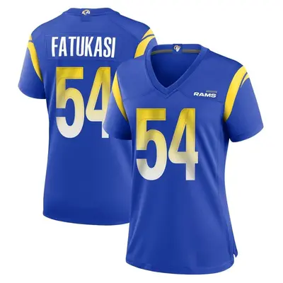 Women's Game Olakunle Fatukasi Los Angeles Rams Royal Alternate Jersey