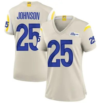 Women's Game Quindell Johnson Los Angeles Rams Bone Jersey