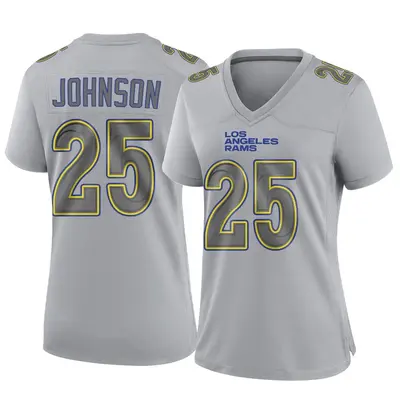 Women's Game Quindell Johnson Los Angeles Rams Gray Atmosphere Fashion Jersey