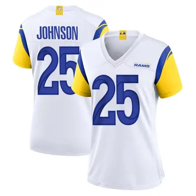 Women's Game Quindell Johnson Los Angeles Rams White Jersey