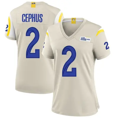 Women's Game Quintez Cephus Los Angeles Rams Bone Jersey