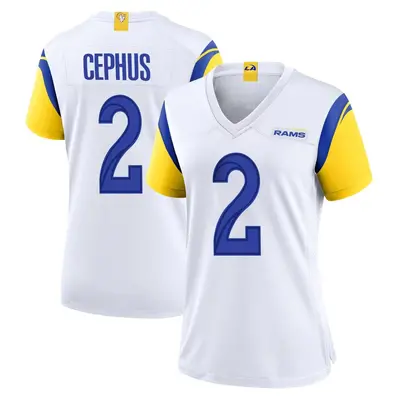 Women's Game Quintez Cephus Los Angeles Rams White Jersey