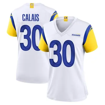 Women's Game Raymond Calais Los Angeles Rams White Jersey