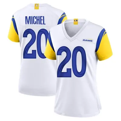 Women's Game Sony Michel Los Angeles Rams White Jersey