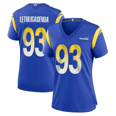 Women's Game Tuli Letuligasenoa Los Angeles Rams Royal Alternate Jersey