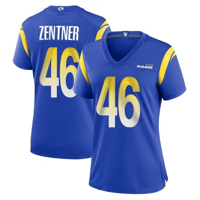 Women's Game Ty Zentner Los Angeles Rams Royal Alternate Jersey