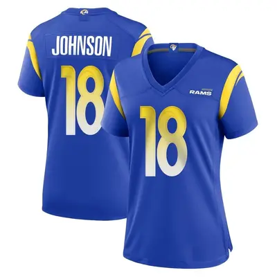 Women's Game Tyler Johnson Los Angeles Rams Royal Alternate Jersey