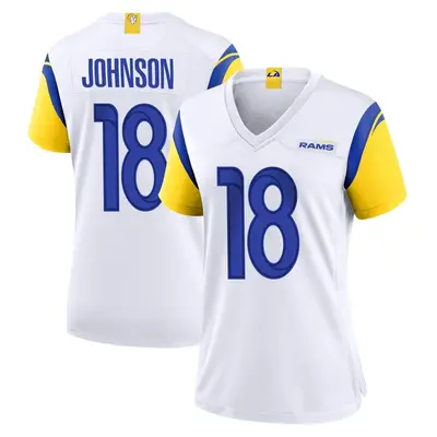 Women's Game Tyler Johnson Los Angeles Rams White Jersey