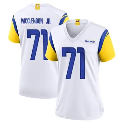 Women's Game Warren McClendon Jr. Los Angeles Rams White Jersey