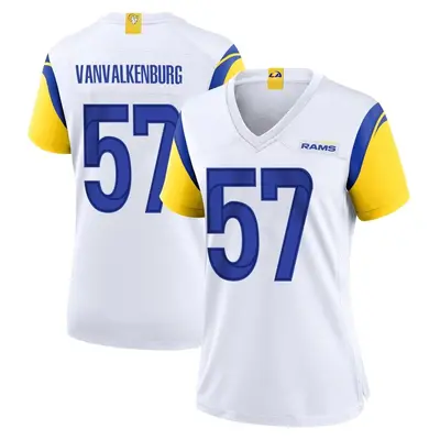 Women's Game Zach VanValkenburg Los Angeles Rams White Jersey