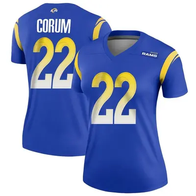 Women's Legend Blake Corum Los Angeles Rams Royal Jersey