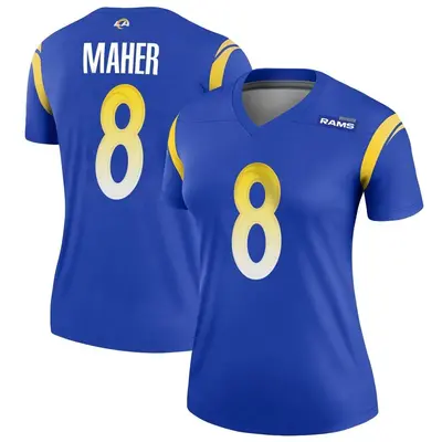 Women's Legend Brett Maher Los Angeles Rams Royal Jersey