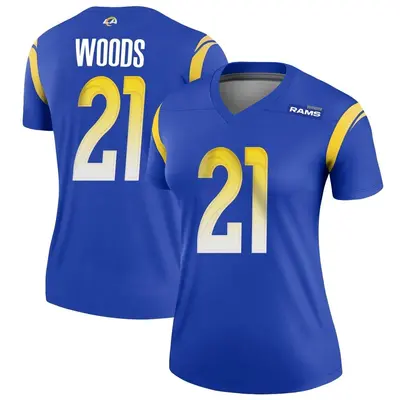 Women's Legend Charles Woods Los Angeles Rams Royal Jersey