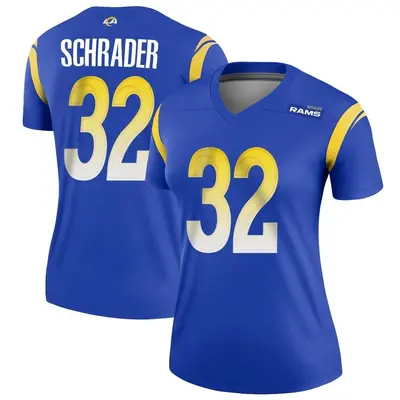 Women's Legend Cody Schrader Los Angeles Rams Royal Jersey