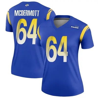 Women's Legend Conor McDermott Los Angeles Rams Royal Jersey