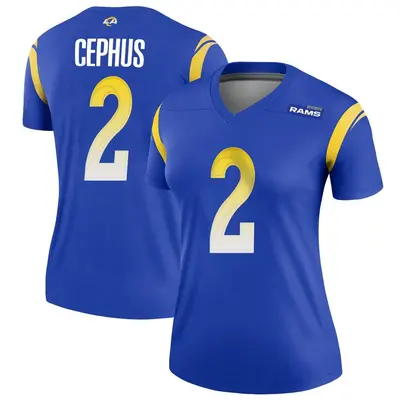 Women's Legend Quintez Cephus Los Angeles Rams Royal Jersey