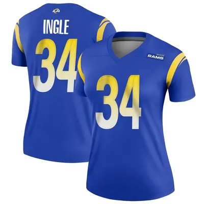 Women's Legend Tanner Ingle Los Angeles Rams Royal Jersey