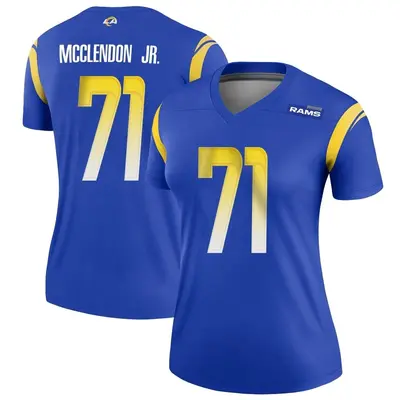 Women's Legend Warren McClendon Jr. Los Angeles Rams Royal Jersey