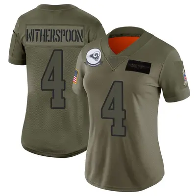 Women's Limited Ahkello Witherspoon Los Angeles Rams Camo 2019 Salute to Service Jersey