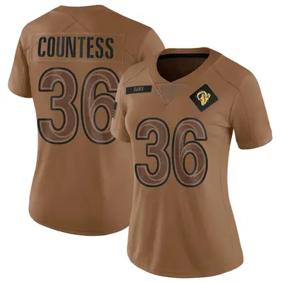 Women's Limited Blake Countess Los Angeles Rams Brown 2023 Salute To Service Jersey